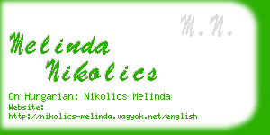 melinda nikolics business card